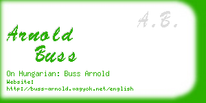 arnold buss business card